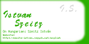 istvan szeitz business card