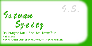 istvan szeitz business card